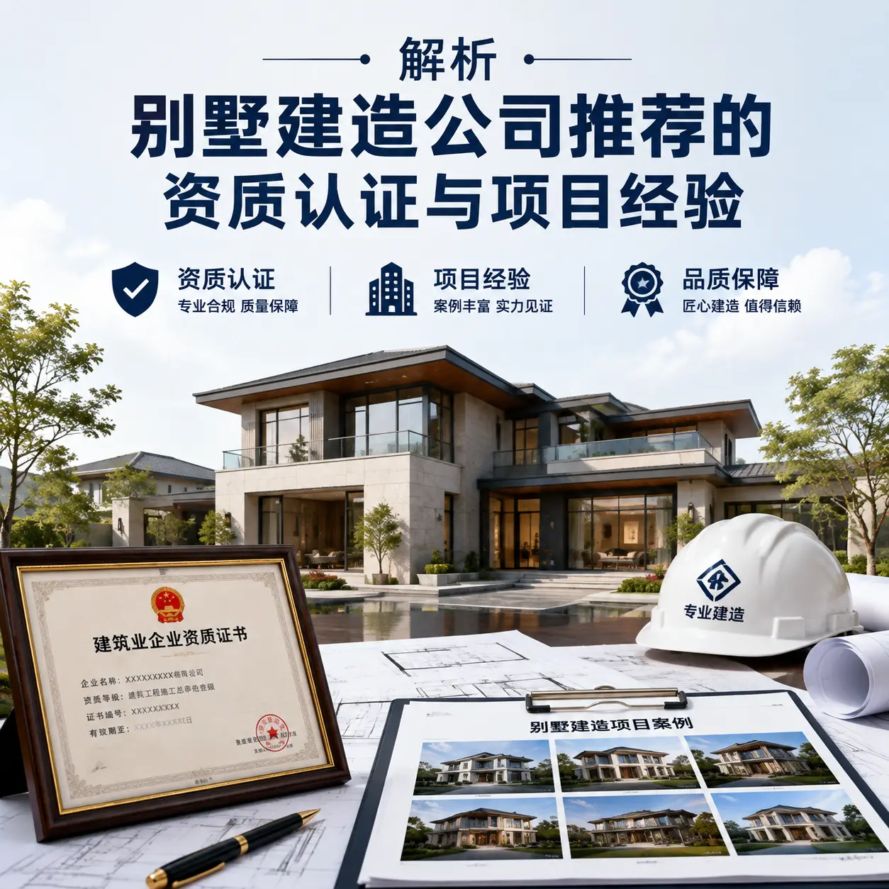 解析 钟山 别墅建造公司推荐的资质认证与项目经验