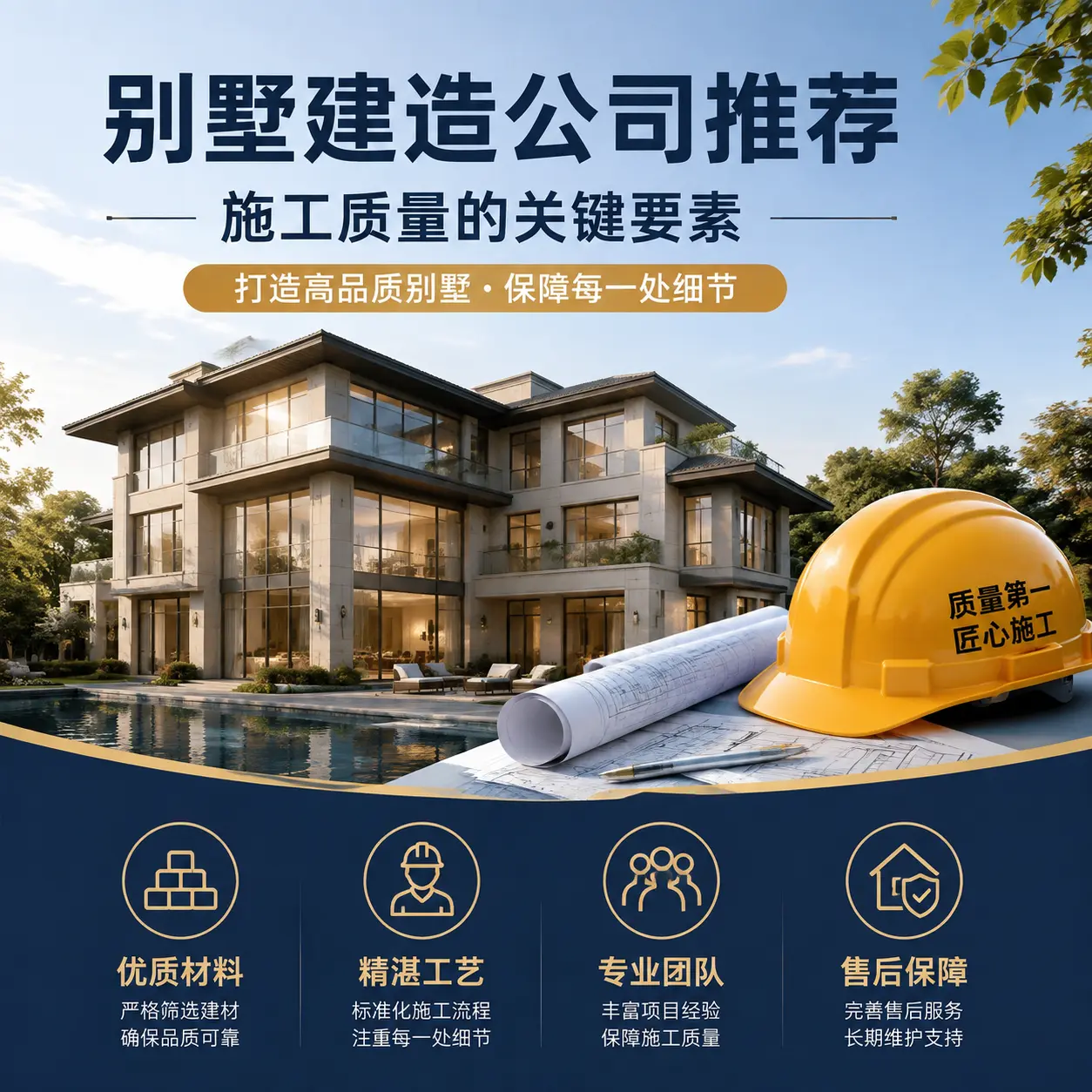 别墅建造公司推荐： 钟山 施工质量的关键要素