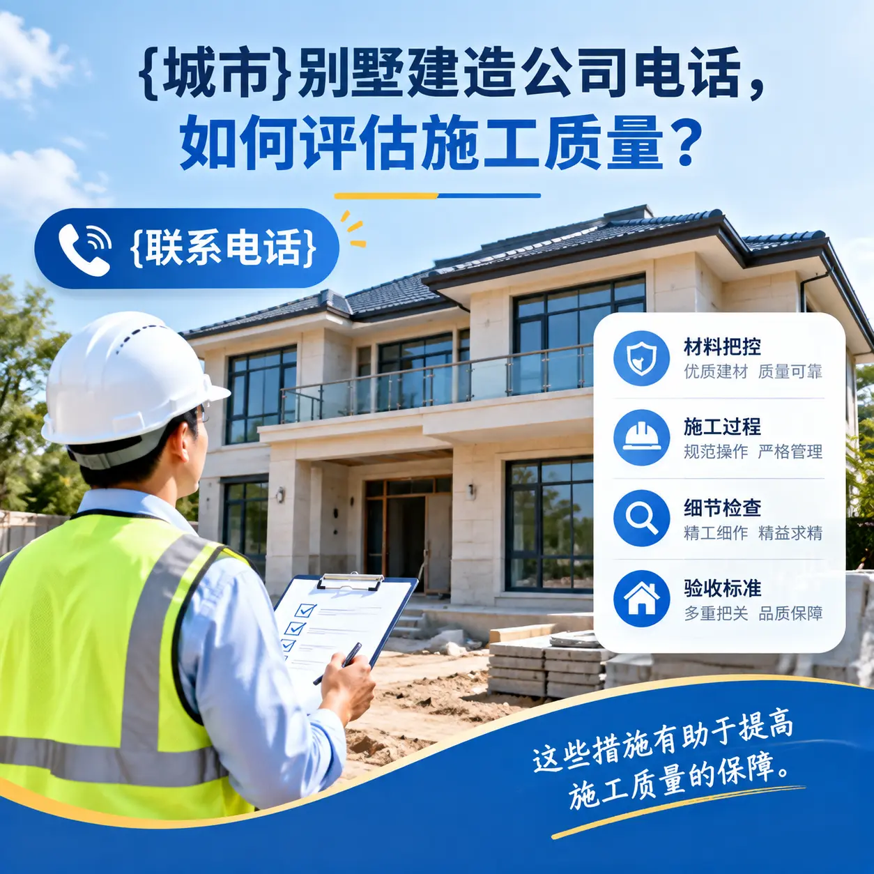 钟山别墅建造公司电话，如何评估施工质量？
