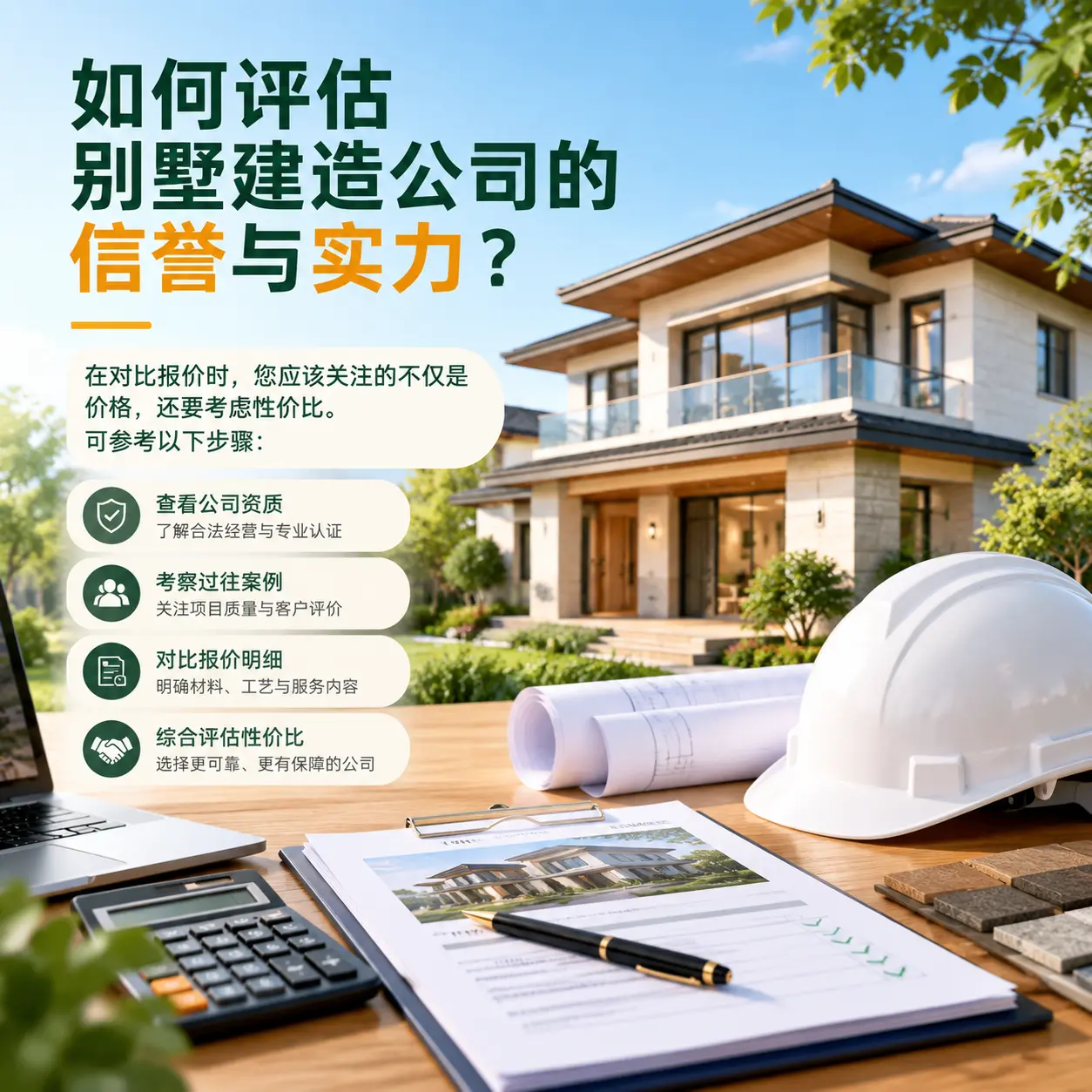如何评估 钟山 别墅建造公司的信誉与实力？