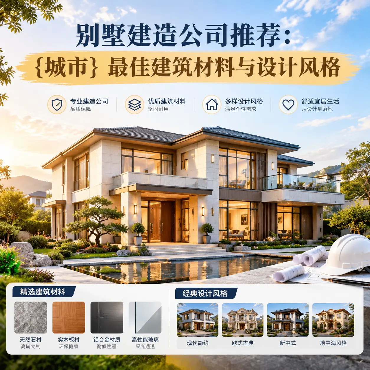 别墅建造公司推荐: 钟山 最佳建筑材料与设计风格