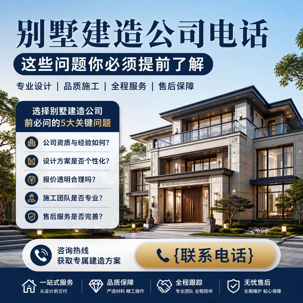钟山别墅建造公司电话,这些问题你必须提前了解