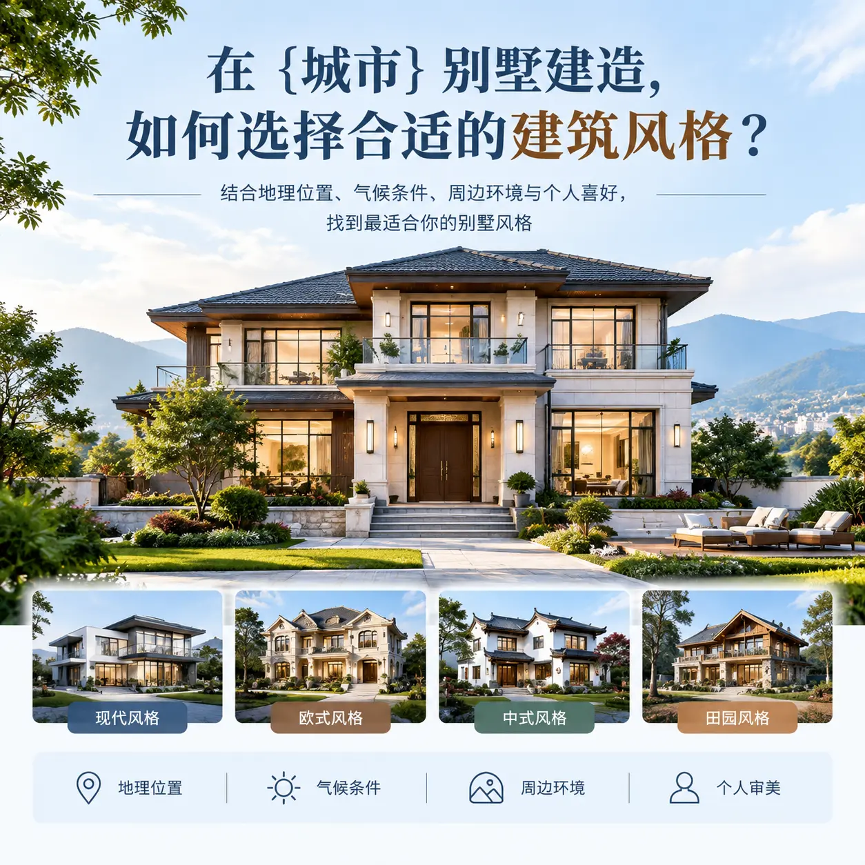 在 钟山 别墅建造,如何选择合适的建筑风格?